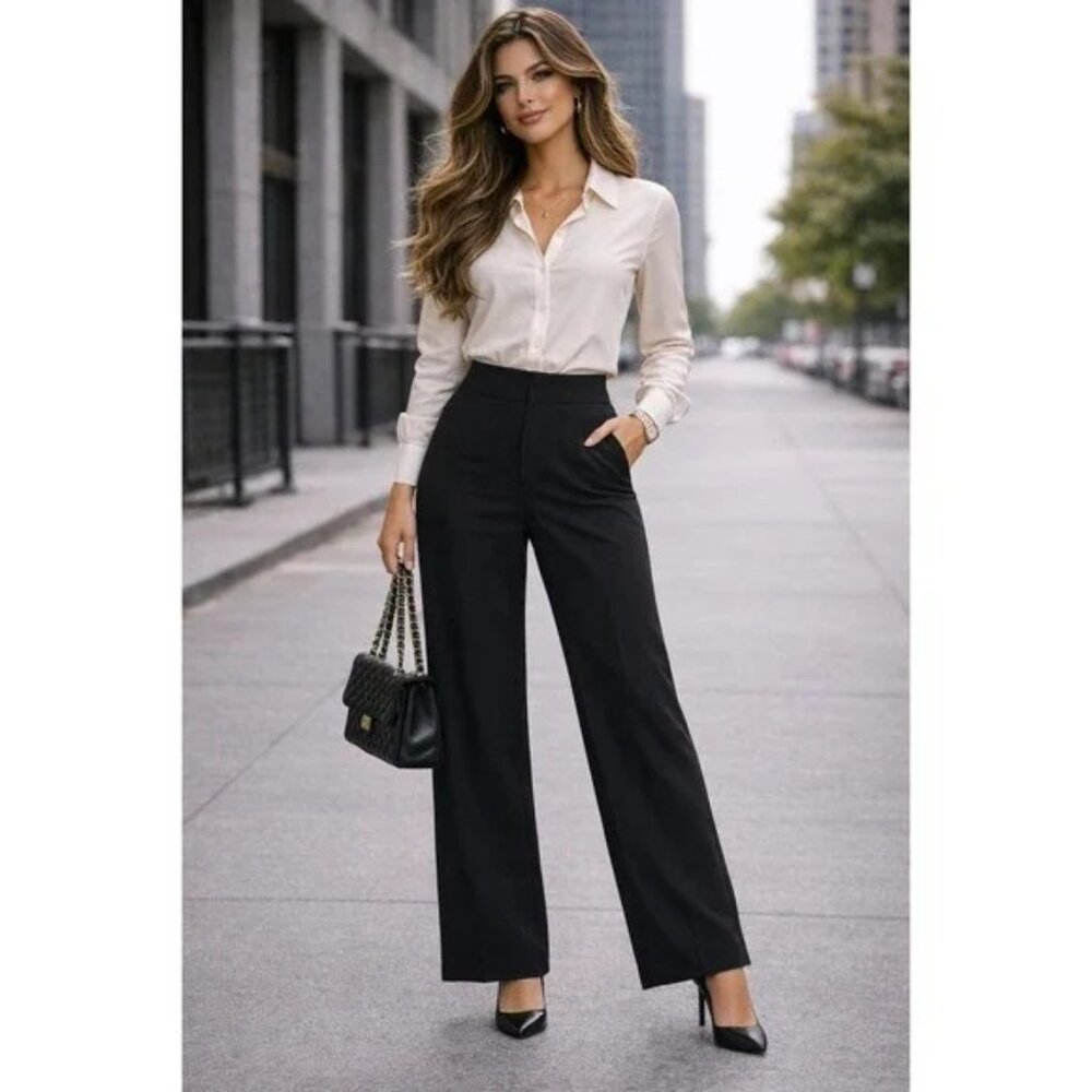 Worthington Classic Black Trousers size 10